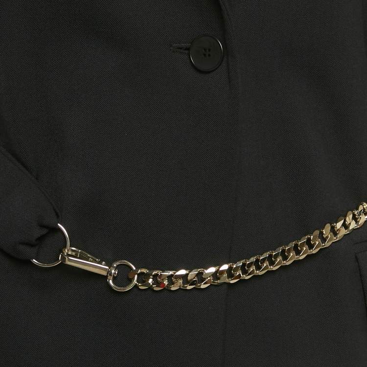 Pre Owned Maje Navy Blue Gabardine Blazer Set L