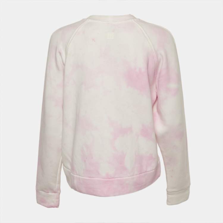 مملوكة مسبقًا Maje Pink Tie-Dye Cotton Sweatshirt M