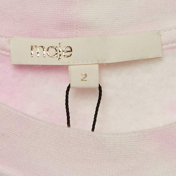 مملوكة مسبقًا Maje Pink Tie-Dye Cotton Sweatshirt M