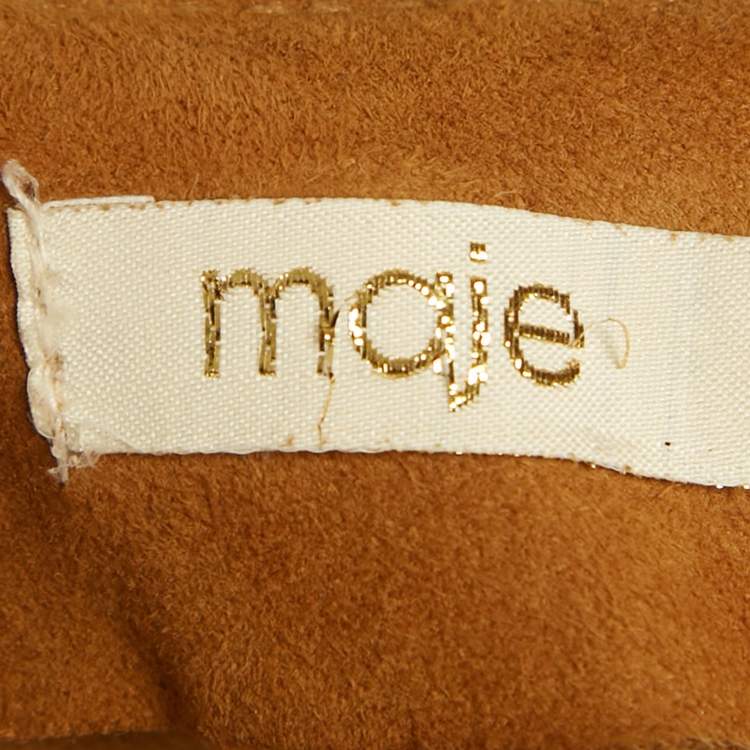 Pre Owned Maje Brown Suede Cut-Out Mini Dress S