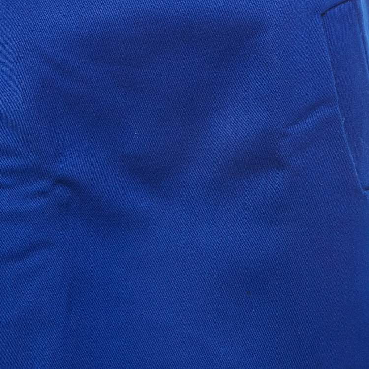 Pre Owned Maje Blue Wool Gabardine Mini Skirt M