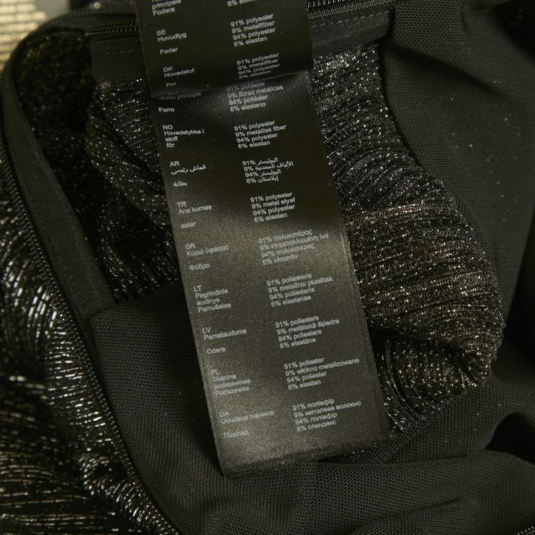 Pre Owned Maje Black Metallic Unny Mini Dress S 