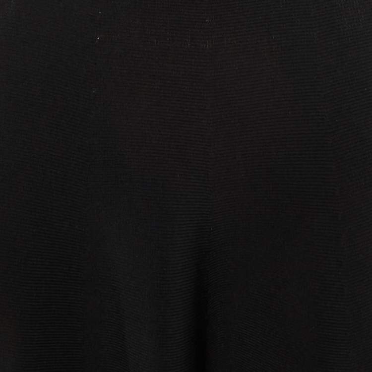 Pre Owned Maje Black Knit Rumba Flared Midi Dress M