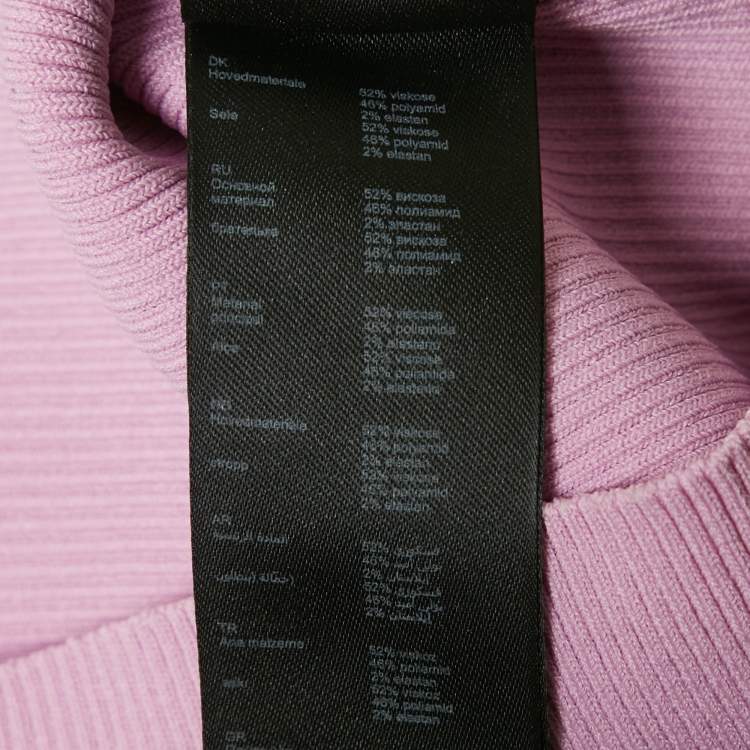 Pre Owned Maje Parma Violet Logo Embroidered Rib Knit Tank Top S