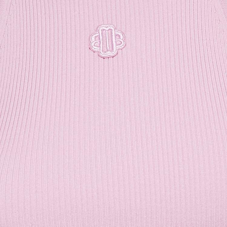 Pre Owned Maje Parma Violet Logo Embroidered Rib Knit Tank Top S