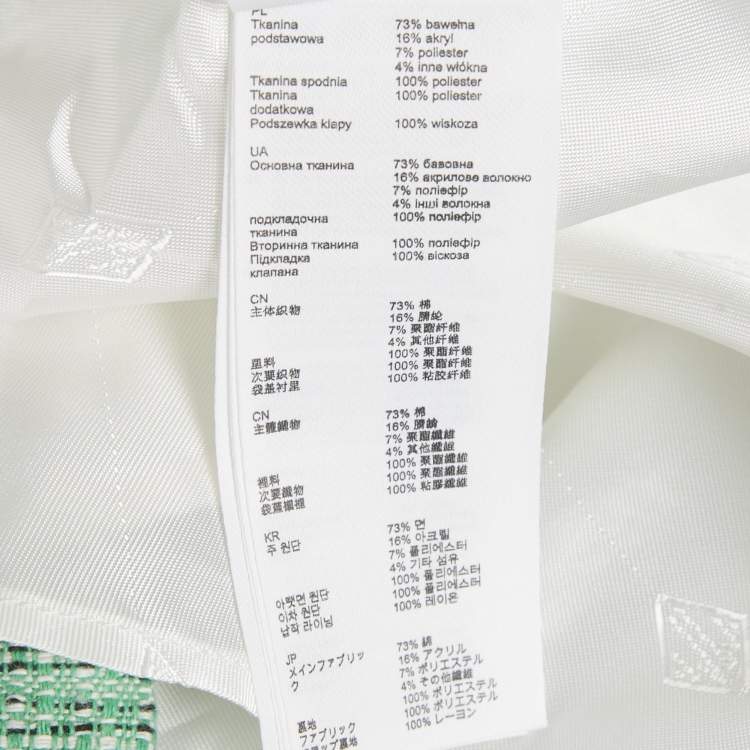 Pre Owned Maje Green Tweed and Plisse 2 in 1 Effect Mini Skirt S