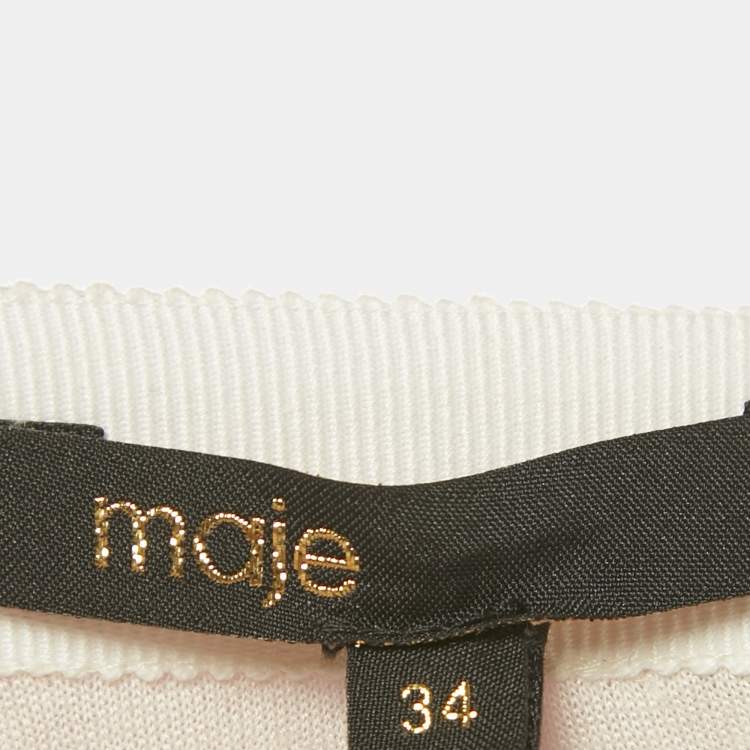 Pre Owned Maje Light Purple Gabardine Button Detail Mini Skirt XS