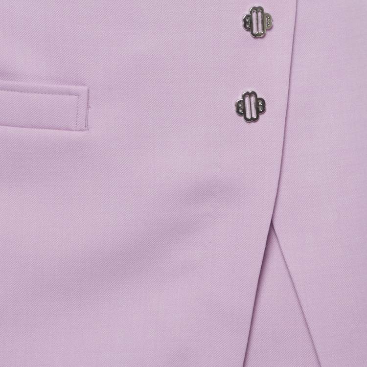 Pre Owned Maje Light Purple Gabardine Button Detail Mini Skirt XS
