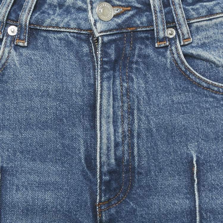 Pre Owned Maje Blue Denim Straight-Leg Jeans S/Waist 25"