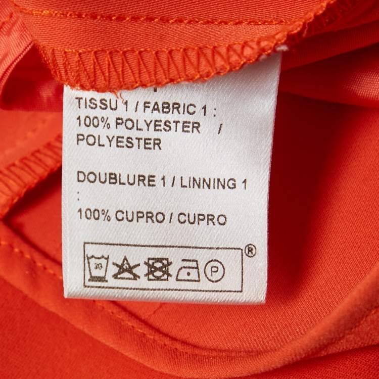 مملوكة مسبقًا Maje Orange Crepe Cape Mini Dress S