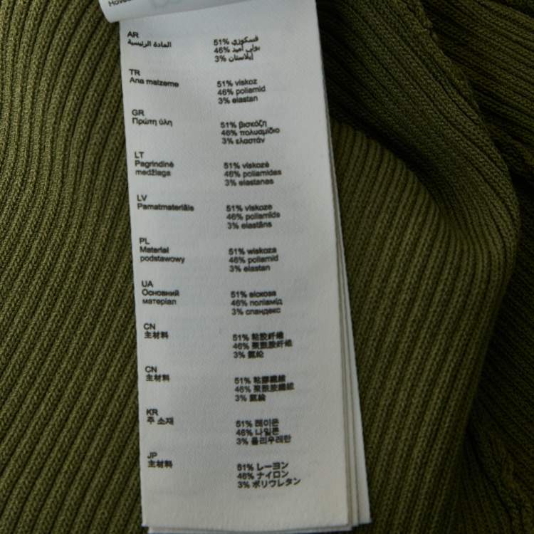 Pre Owned Maje Green Knit Mini Dress M