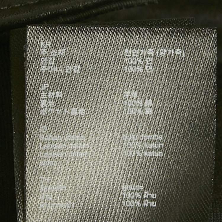 Pre Owned Maje Black Leather Zip-Up Crop Jacket S