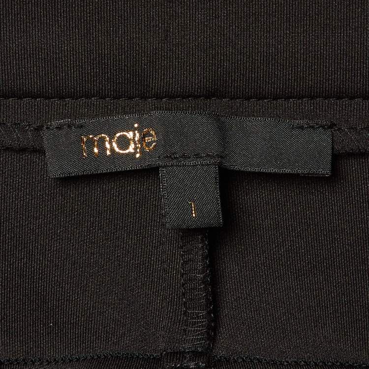 مملوكة مسبقًا Maje Black Jersey Presy Jeggings S