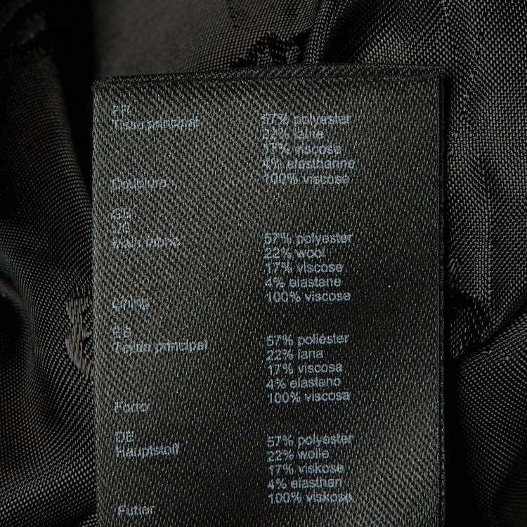 مملوكة مسبقًا Maje Grey Wool Blend Chain Belt Detail Blazer L