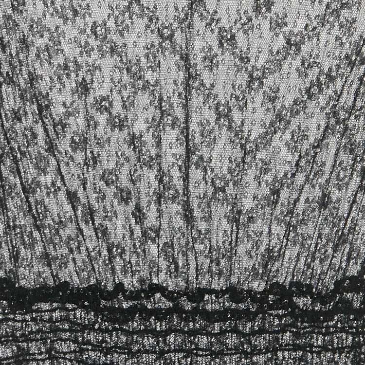 Pre Owned Maje Black Glittered Stretch Mesh Sheer Handkerchief Midi Dress S