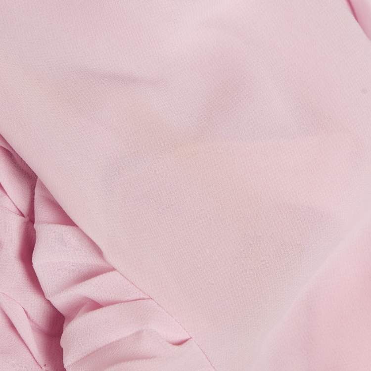 Pre Owned Maje Lilac Crepe Pleated Rocket Midi Dress S