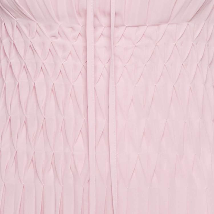 Pre Owned Maje Lilac Crepe Pleated Rocket Midi Dress S