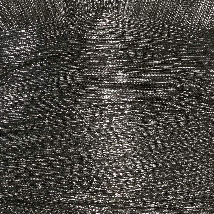 Pre Owned Maje Black /Sliver Metallic Plunge Neck Mini Dress M