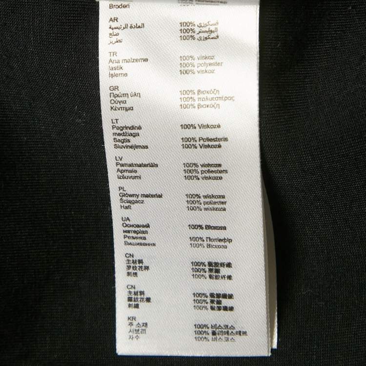 Pre Owned Maje Black Embroidered Wings Crepe Sweatshirt S