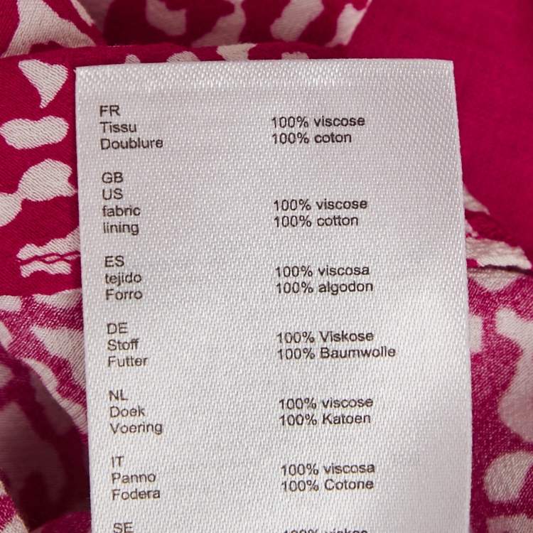 Pre Owned Maje Red Animal Printed Crepe Tiered Off-Shoulder Mini Dress S