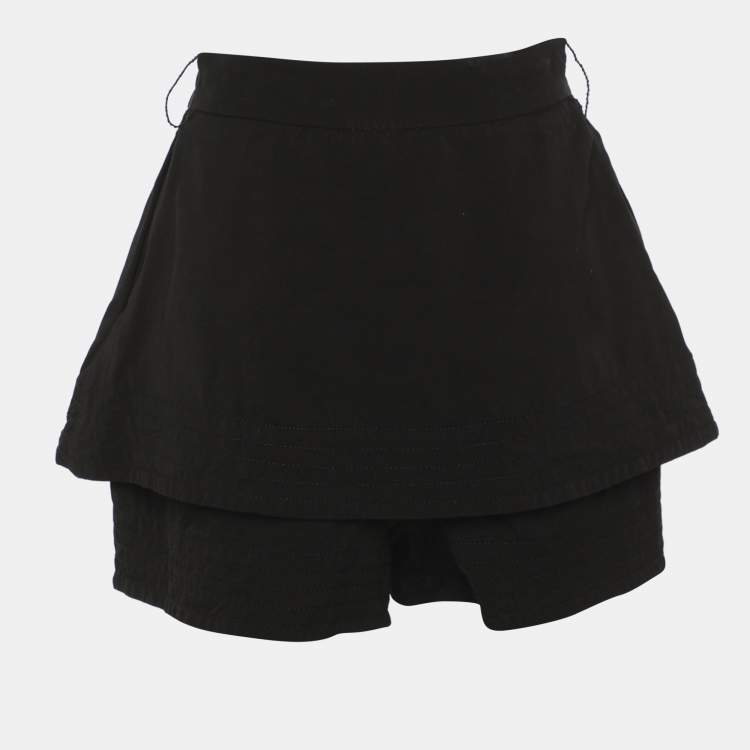 Pre Owned Maje Black Viscose Mini Skirt S
