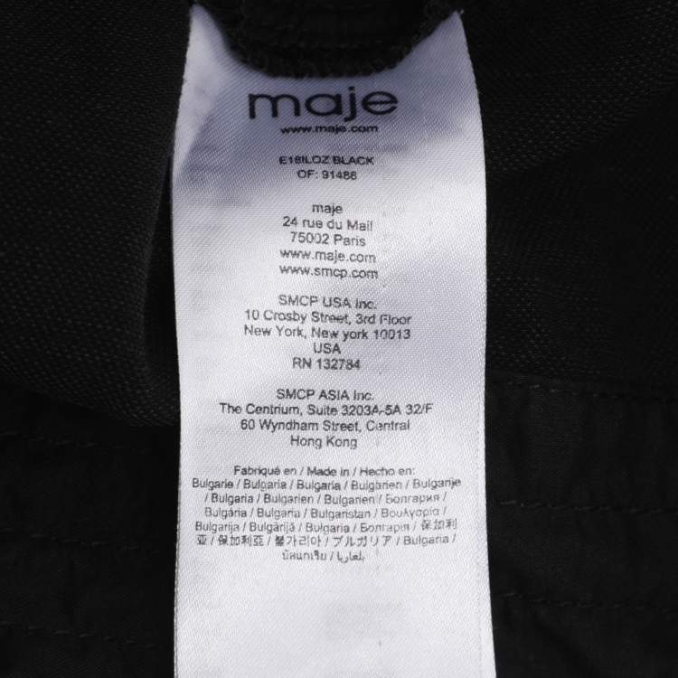 Pre Owned Maje Black Viscose Mini Skirt S
