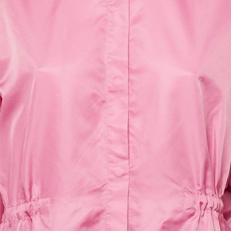 مملوكة مسبقًا Maje Pink Nylon Oversized Windbreaker Shirt  S 