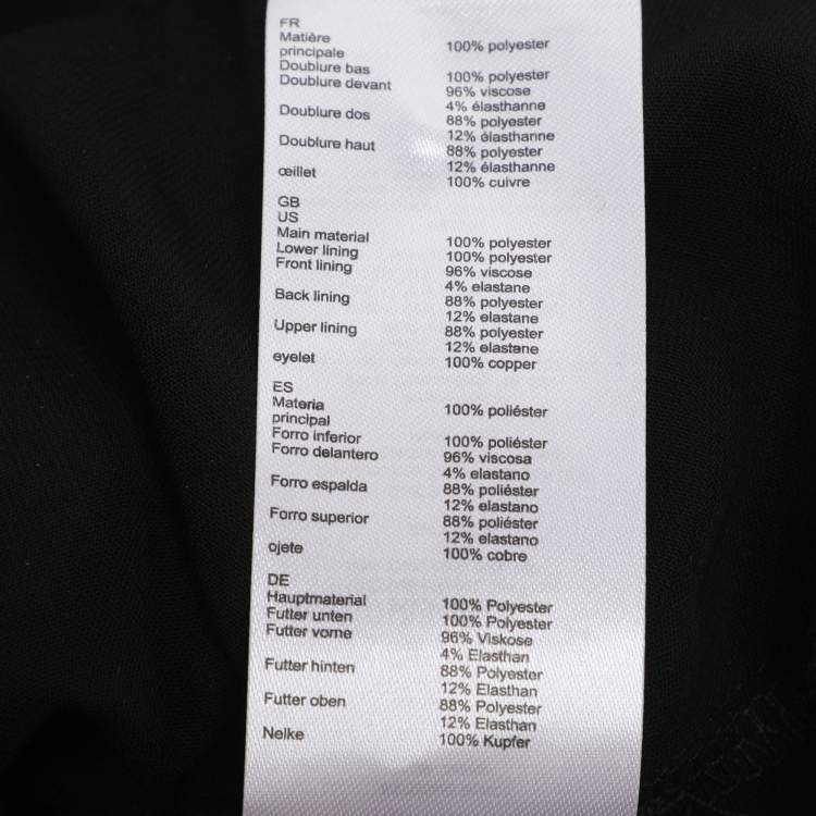 Pre Owned Maje Black Lace Grommet Short Sleeve Midi Dress S