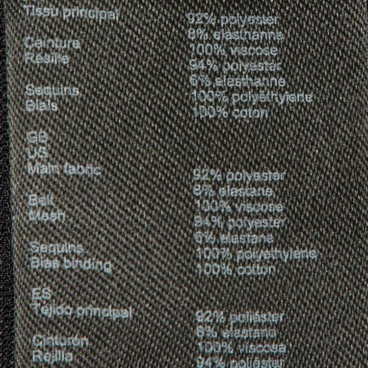 Pre Owned Maje Black Sequin Crop Top & Pants Set S