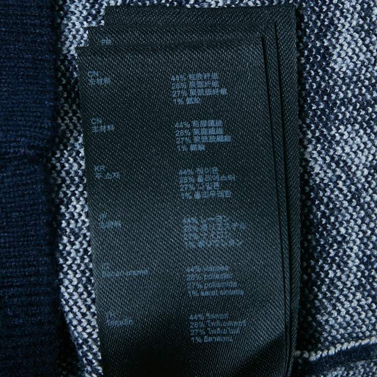 مملوكة مسبقًا Maje Blue Monogram Jacquard Sleeveless Sweater S