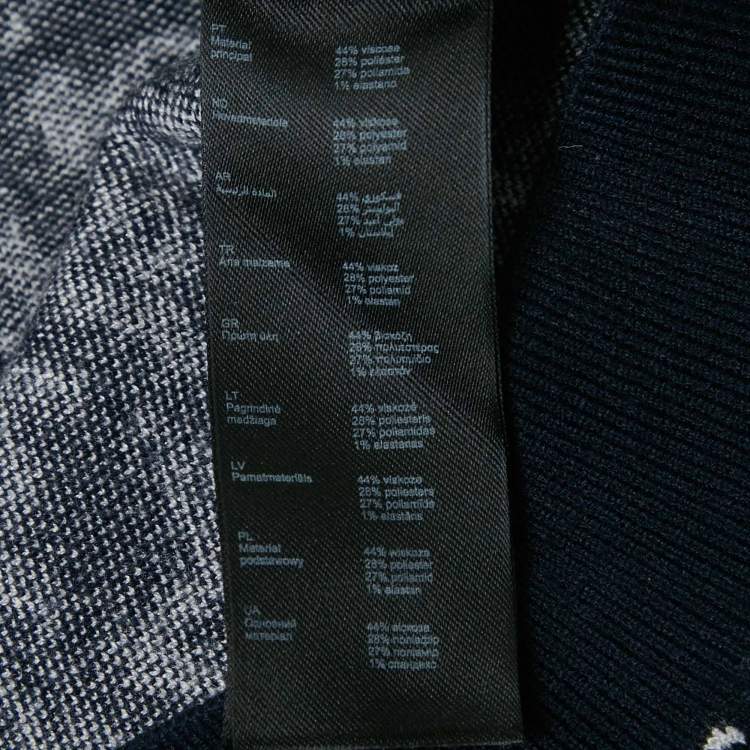 مملوكة مسبقًا Maje Blue Monogram Jacquard Cardigan S