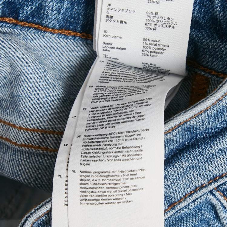 Pre Owned Maje Blue Denim Straight Leg Jeans S Waist 26"