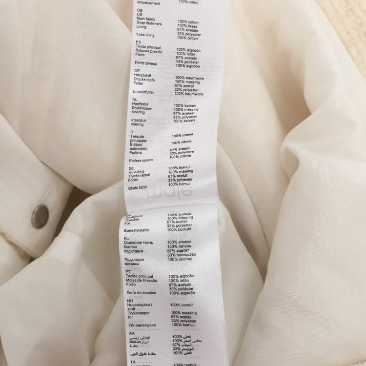 Pre Owned Maje Cream Tweed Mini Dress S