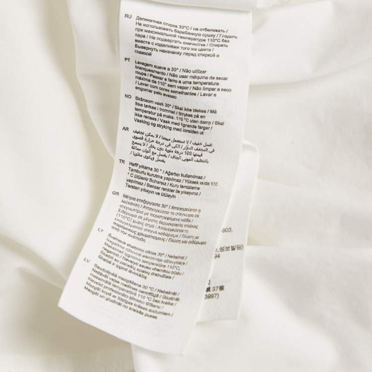 Pre Owned Maje White Cotton Guipure Detail Flared Mini Dress M