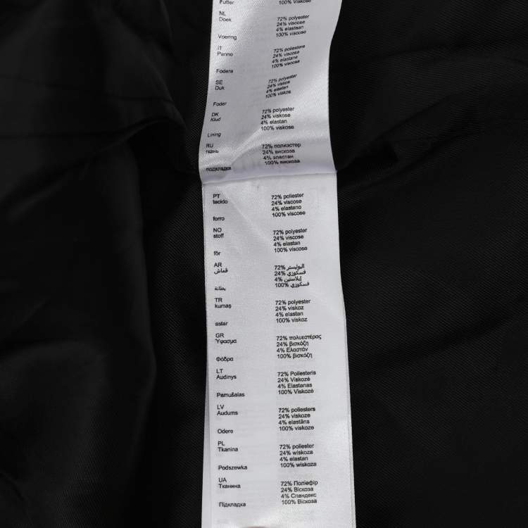 Pre Owned Maje Grey Checked Gabbardine Single Breasted Blazer S