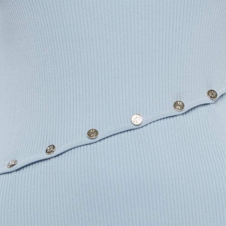 مملوكة مسبقًا Maje Blue Rib Knit Shorts Dress M