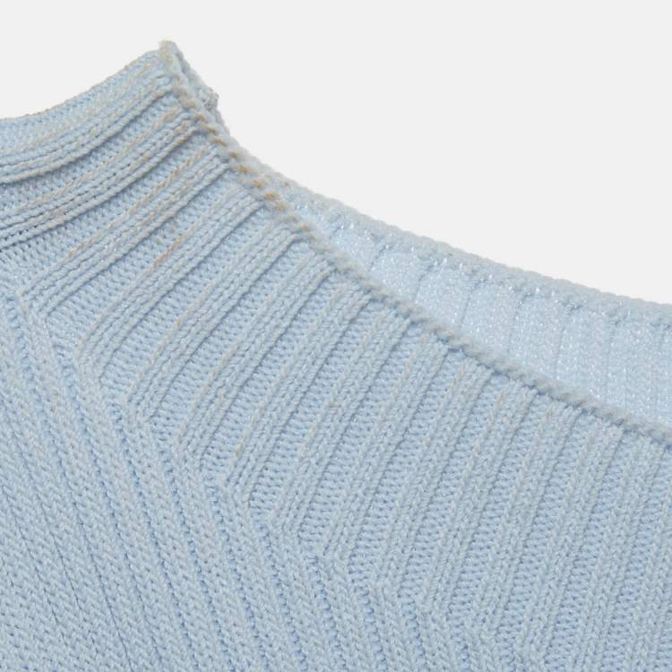 مملوكة مسبقًا Maje Blue Rib Knit Shorts Dress M