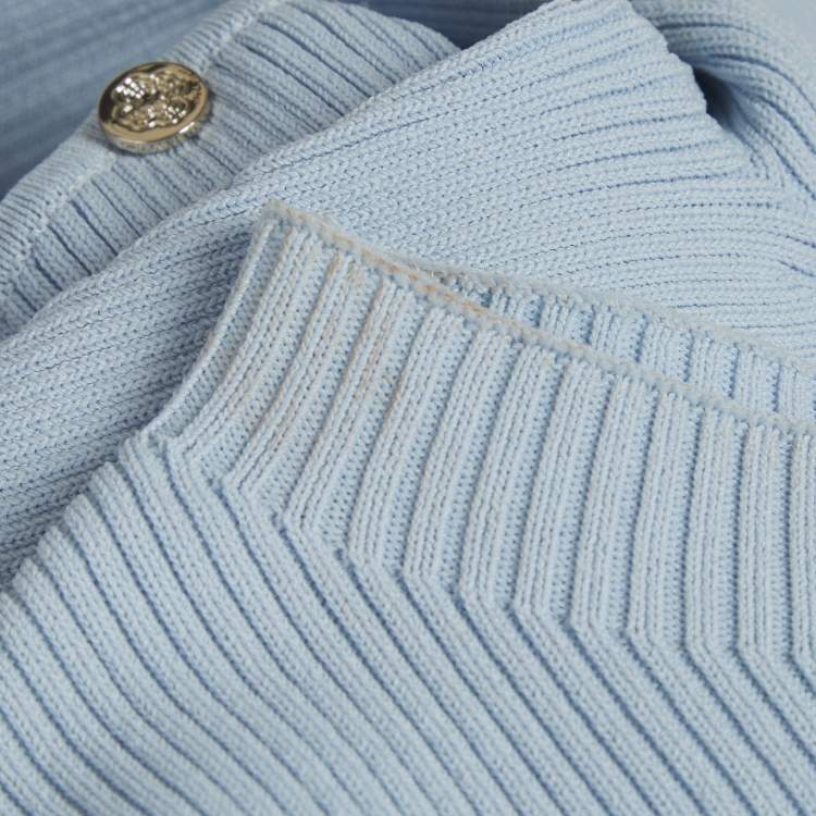 مملوكة مسبقًا Maje Blue Rib Knit Shorts Dress M