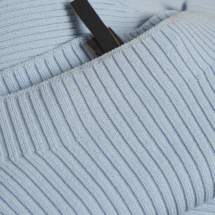 مملوكة مسبقًا Maje Blue Rib Knit Shorts Dress M