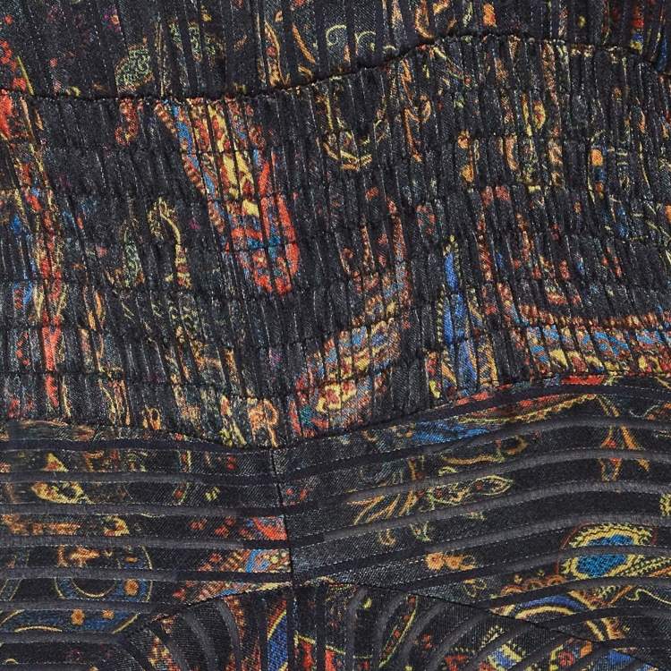 Pre Owned Maje Navy Blue Paisley Print Rachel Maxi Dress M