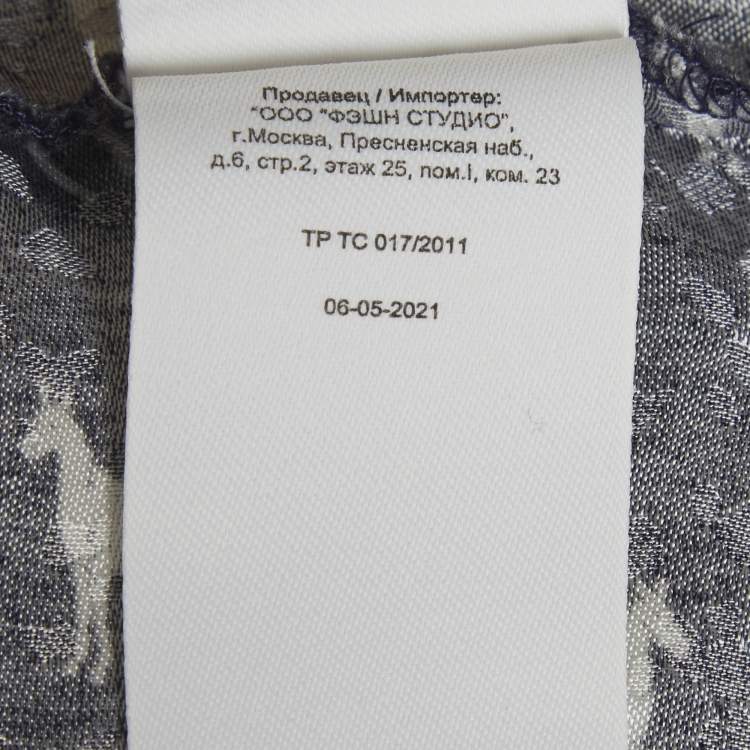 Pre Owned Maje Navy Blue Horse Print Jacquard Mini Wrap Dress M