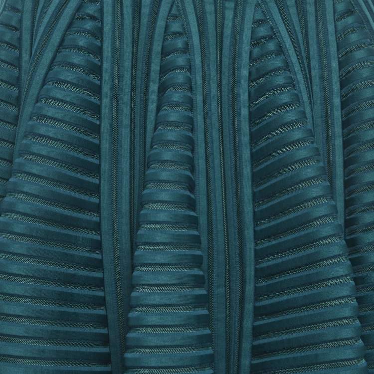 Pre Owned Maje Green Mesh Julien Mini Skirt S