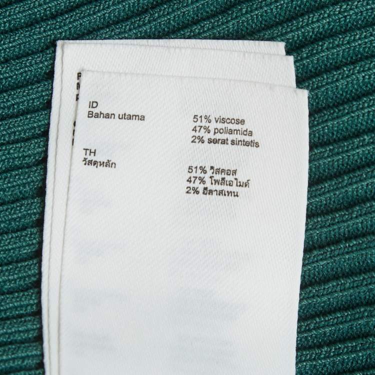 Pre Owned Maje Teal Blue Rib Knit Roxia Maxi Dress S