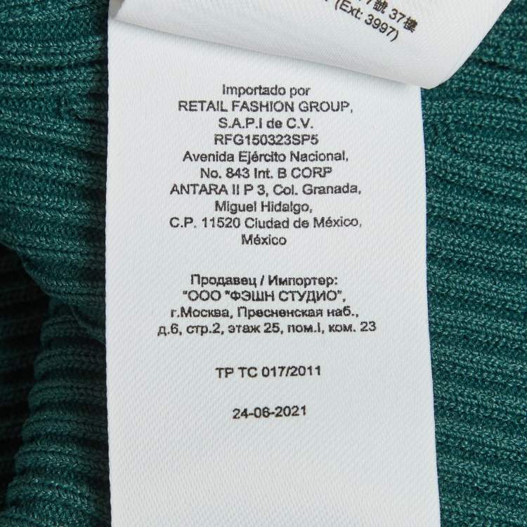 Pre Owned Maje Teal Blue Rib Knit Roxia Maxi Dress S