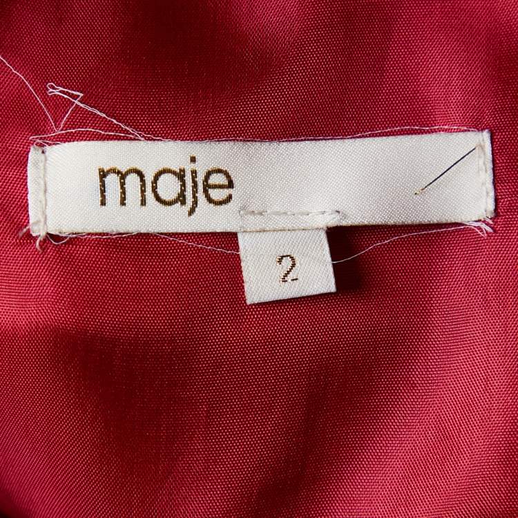 Pre Owned Maje Pink Textured Sleeveless Mini Dress M