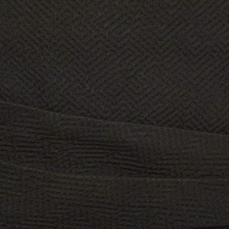 Pre Owned Maje Black Patterned Crepe Mini Skirt XS