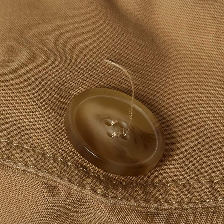 Pre Owned Maje Beige Cotton High Waist Shorts S