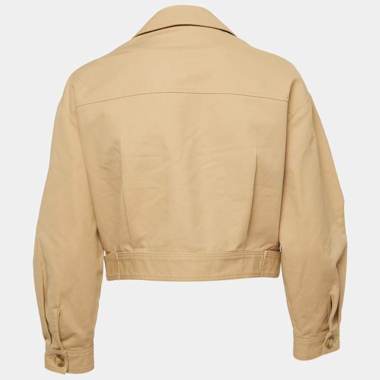 Pre Owned Maje Beige Cotton Buttoned Jacket S