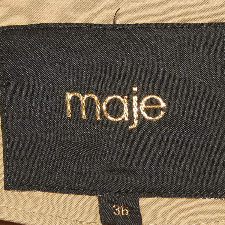 Pre Owned Maje Beige Cotton Buttoned Jacket S