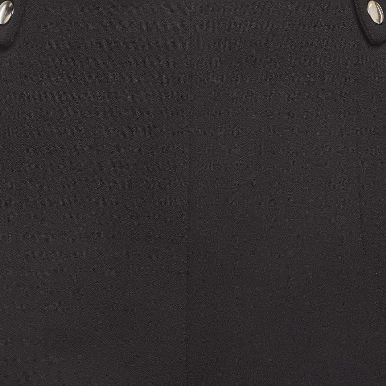 Pre Owned Maje Black Stretch Crepe High Rise Trousers S